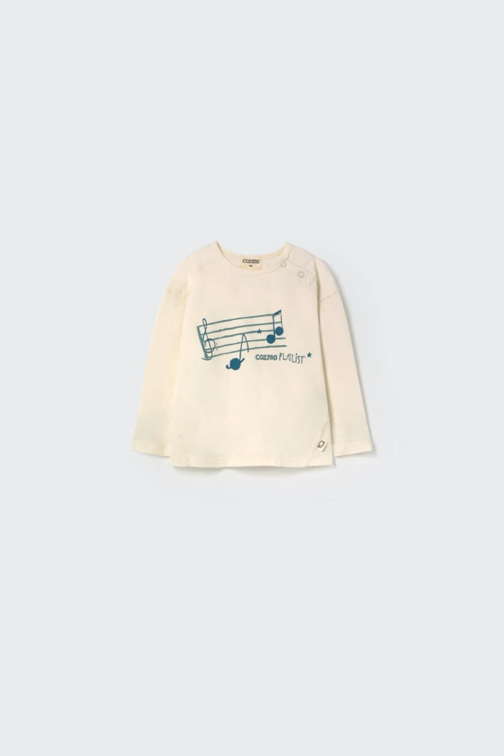 Soft Warm Jersey Print Baby T-shirt White - Crewneck Sweatshirt