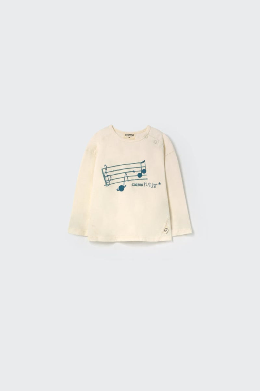 Soft Warm Jersey Print Baby T-shirt White - Crewneck Sweatshirt