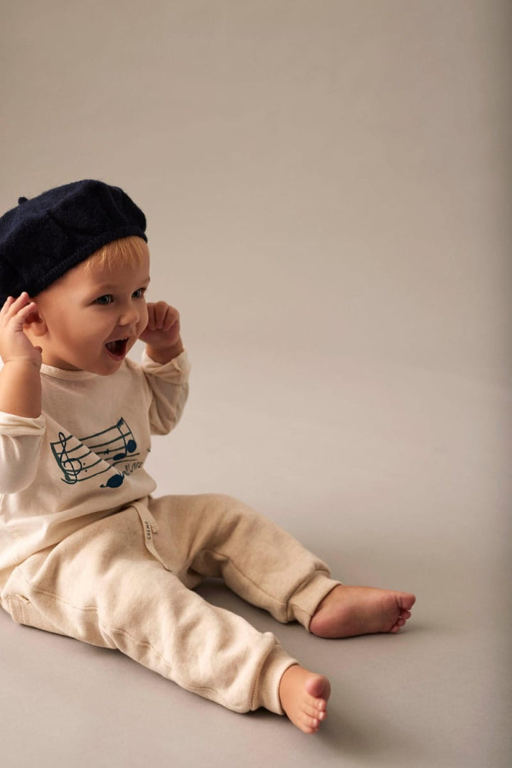 Soft Warm Jersey Print Baby T-shirt White - Crewneck Sweatshirt