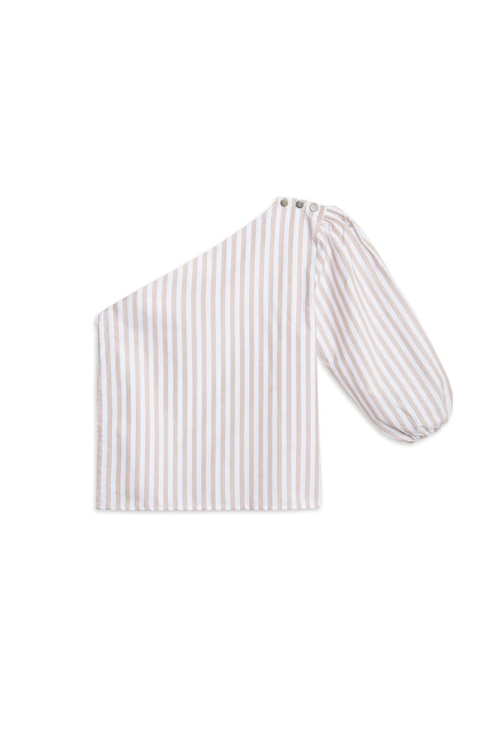 Sola Top - Beige Stripe - Shirt