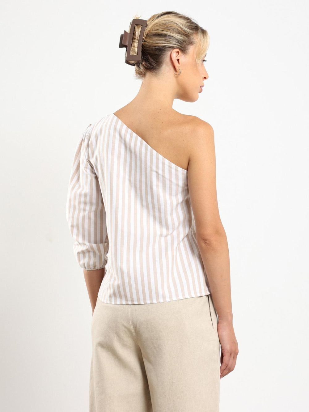 Sola Top - Beige Stripe - Shirt