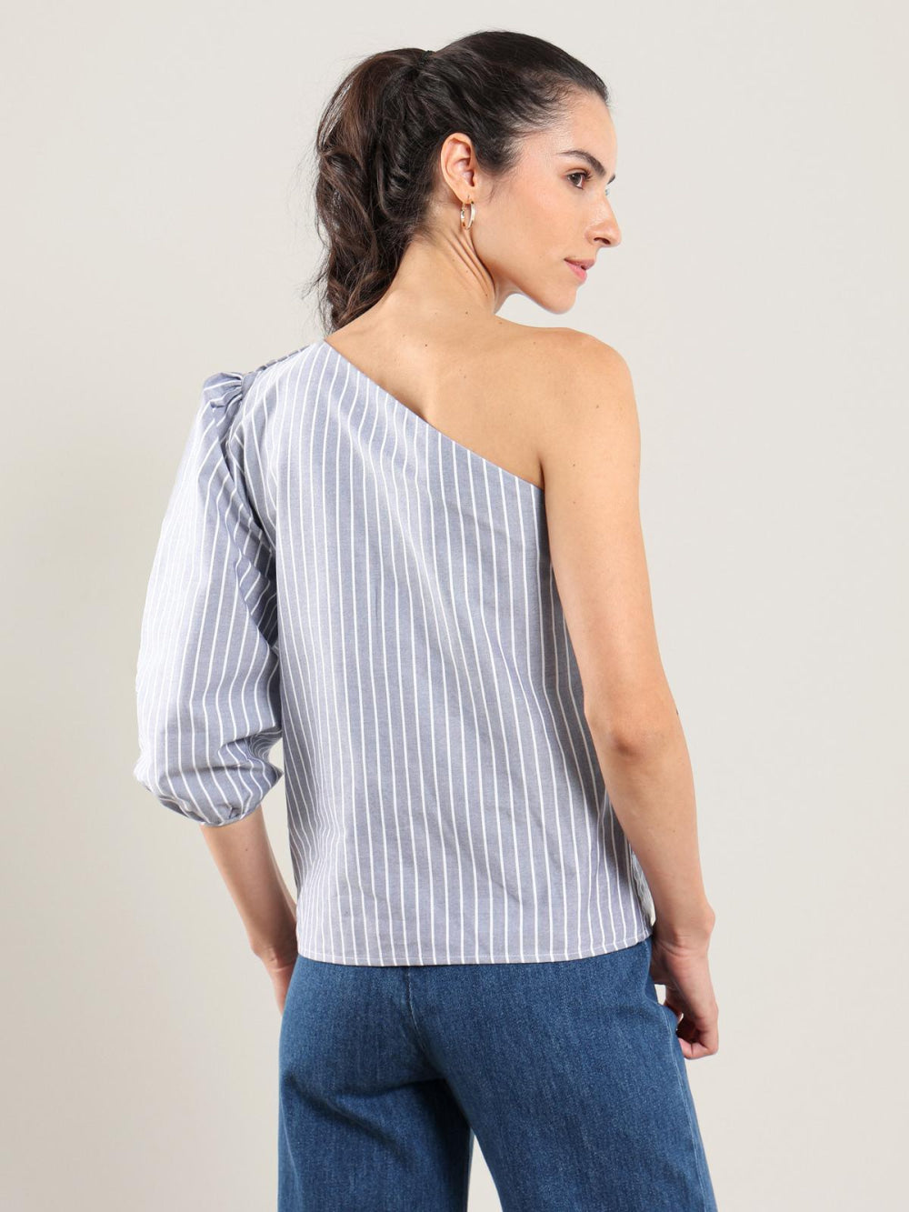 Sola Top - Navy Stripe - Shirt