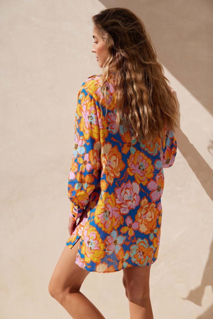 Solara Shirt Dress - Santorini Floral - Dresses