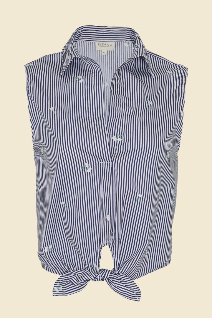 Sole Shirt - Navy & White Stripes - Tank Top