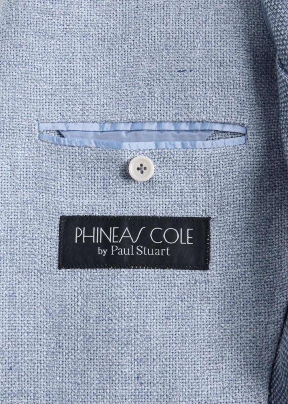 Solid Basketweave Summer Jacket - Powder Blue - Blazer