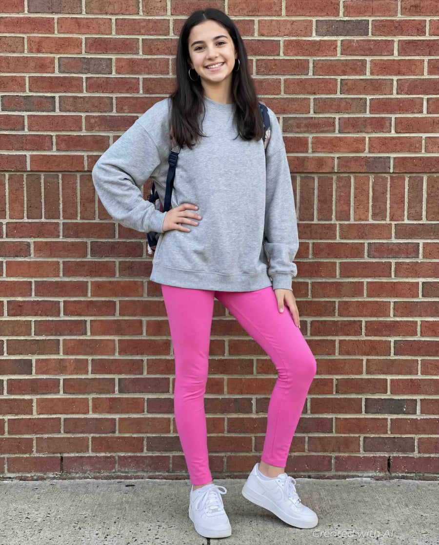 Solid Leggings - Carousel Pink - Leggings
