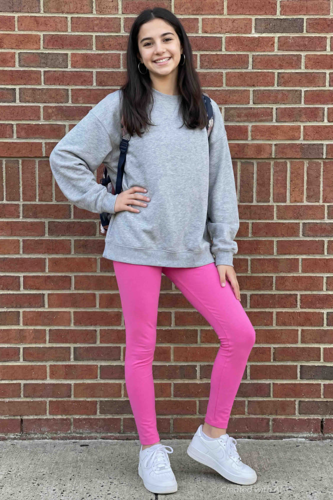 Solid Leggings - Carousel Pink - Leggings