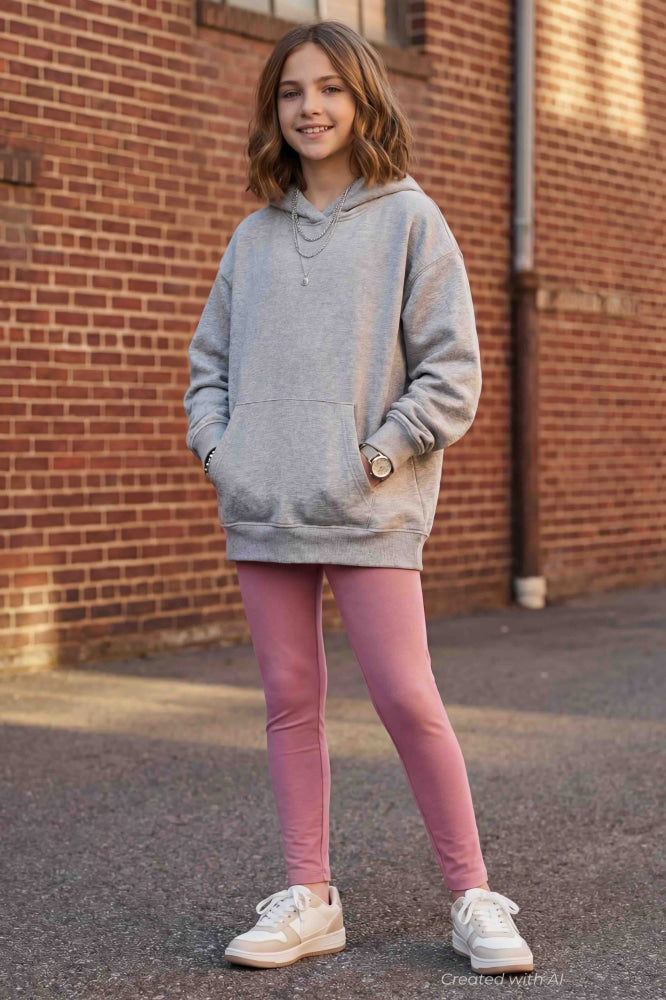 Solid Leggings - Hydrangea - Leggings
