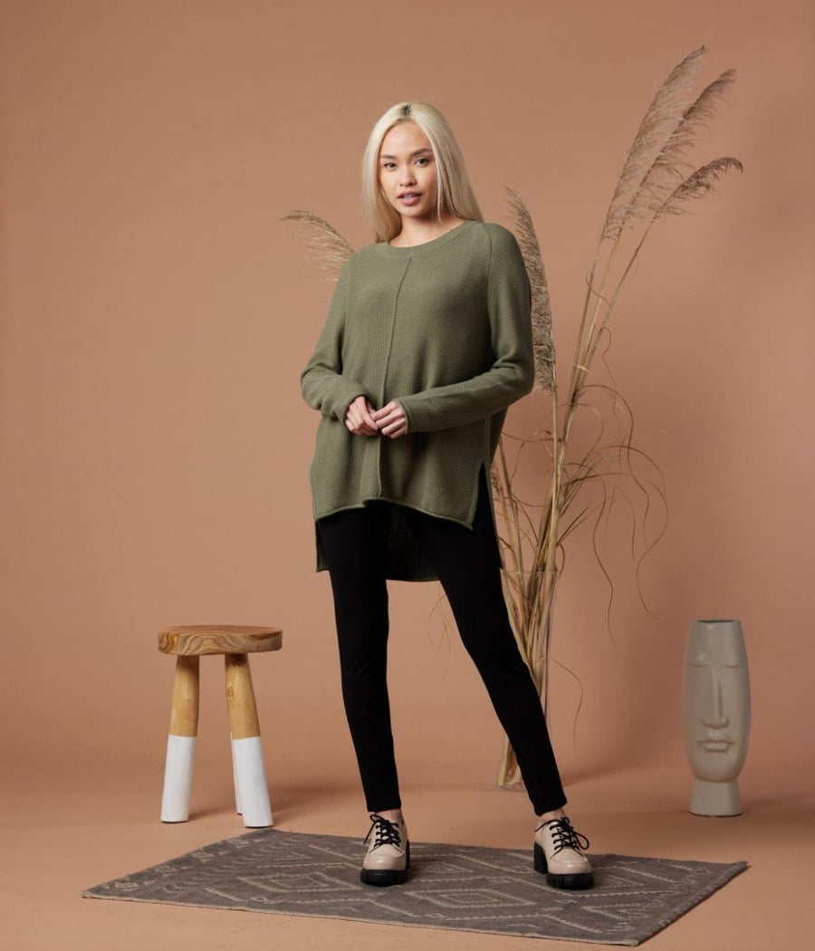 Solstice Sweater - Army - Sweater