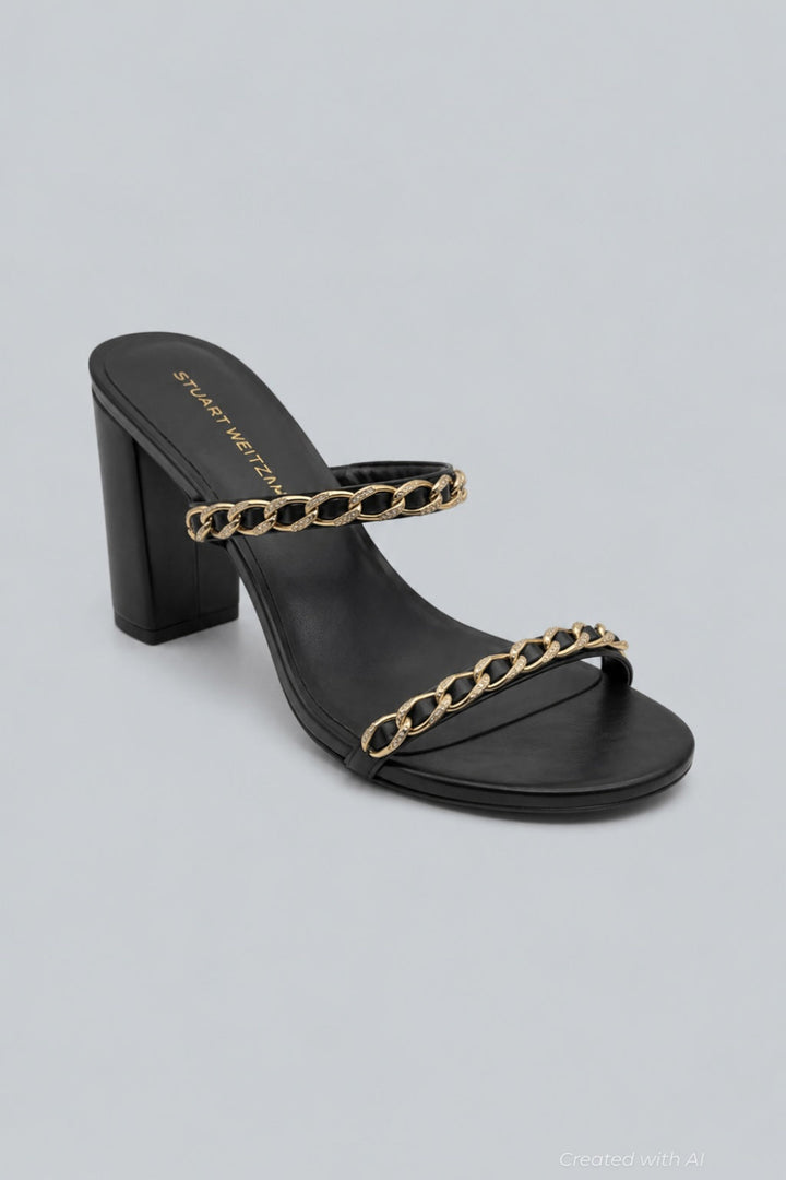Soluxe Crystal 75 Slides - Black - US 11 EU 41.5 - Sandals