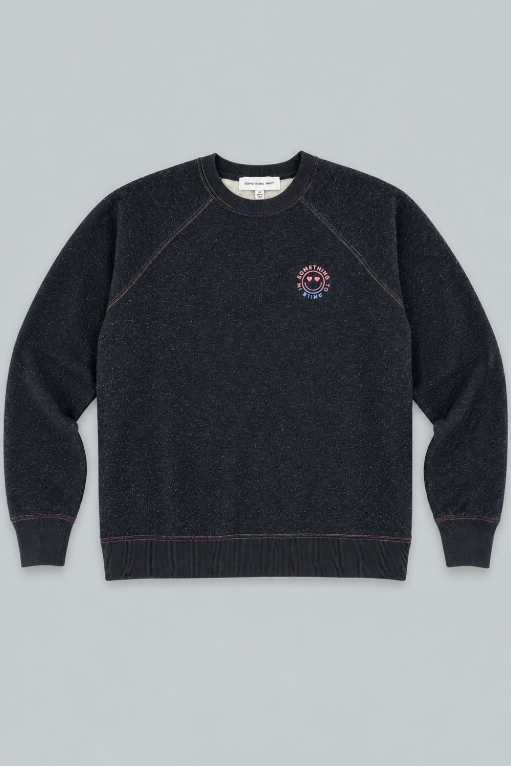 Something To Smile In Sweatshirt - Black - Crewneck Sweatshirt