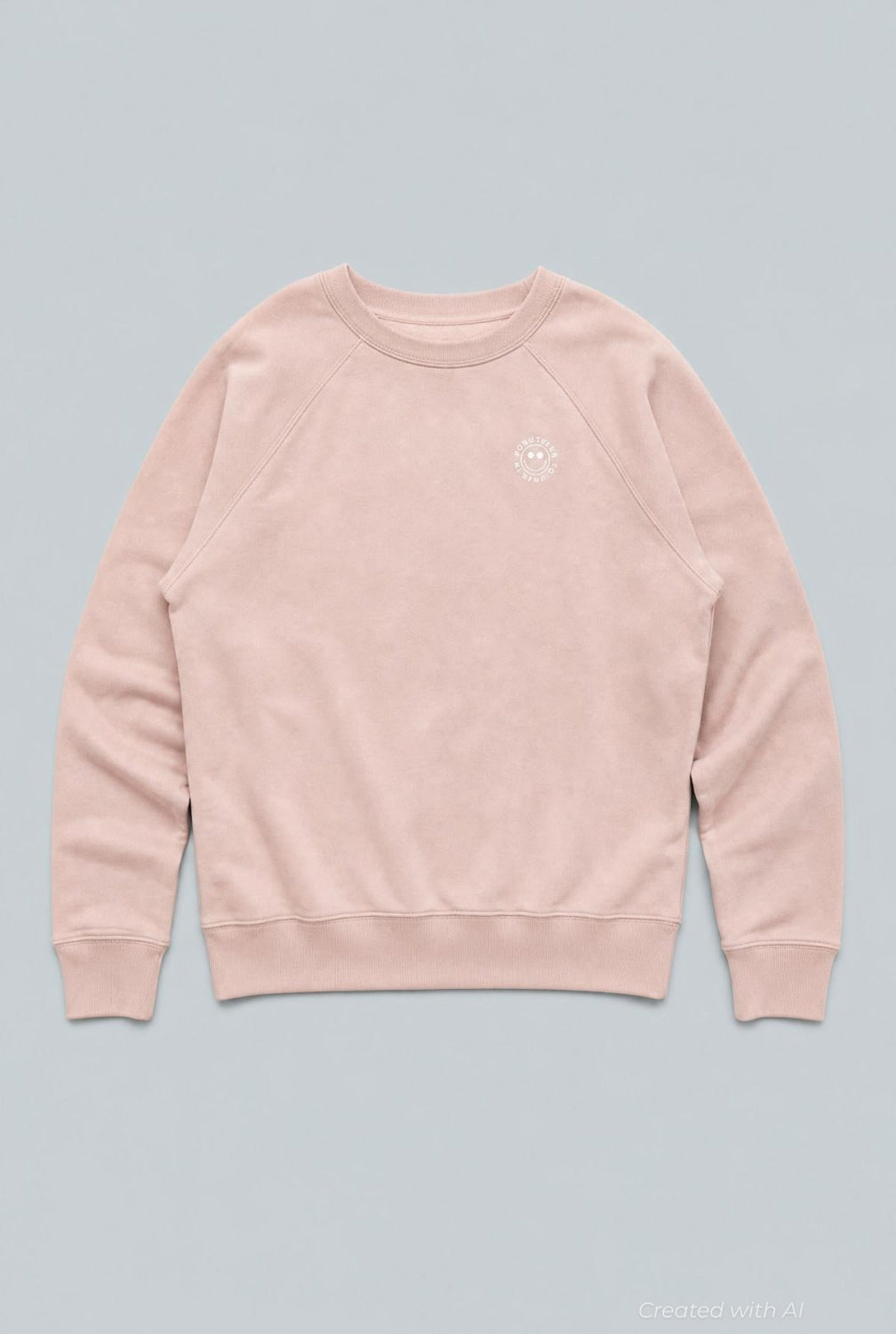 Something To Smile In Sweatshirt - Blush - Crewneck Sweatshirt