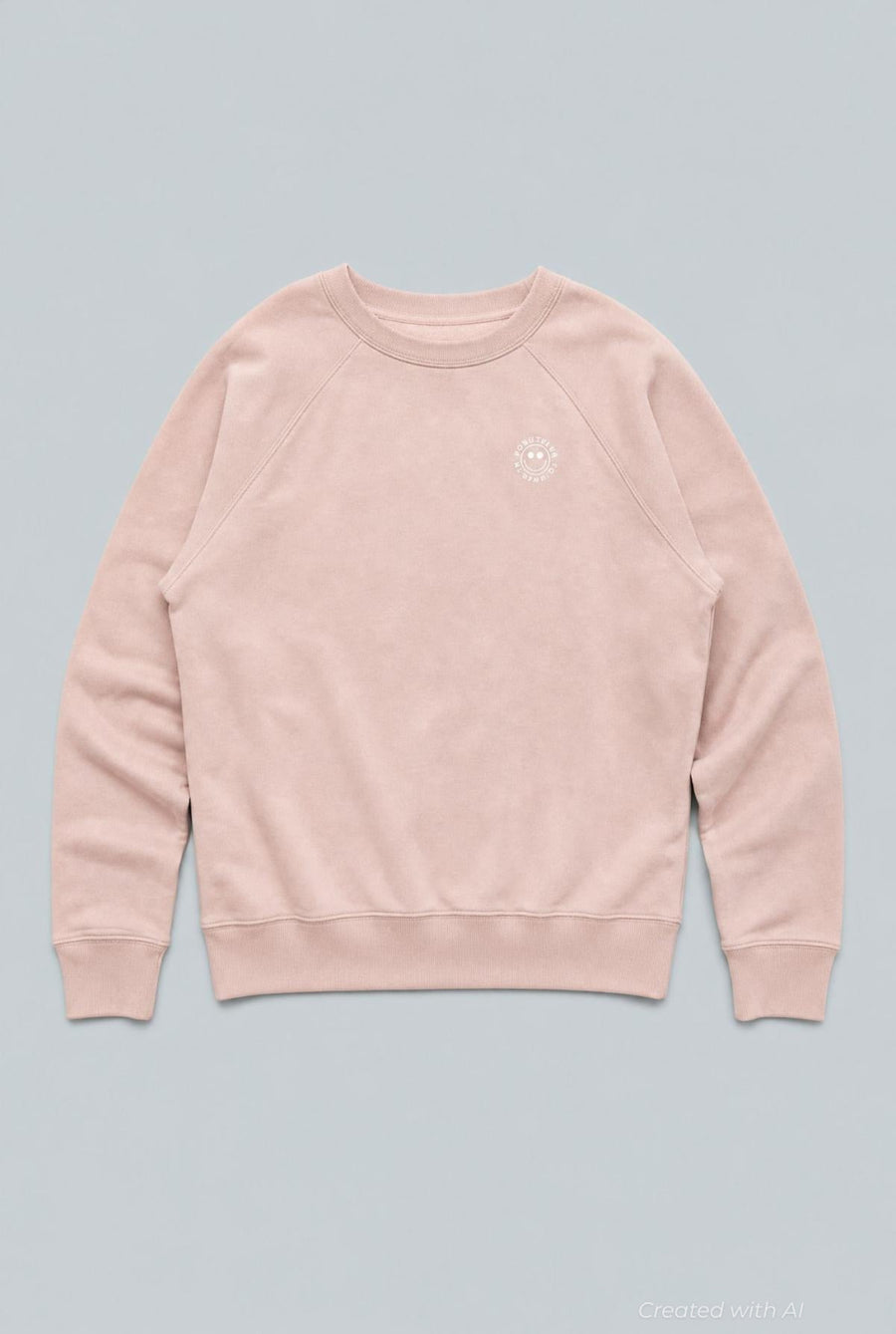 Something To Smile In Sweatshirt - Blush - Crewneck Sweatshirt