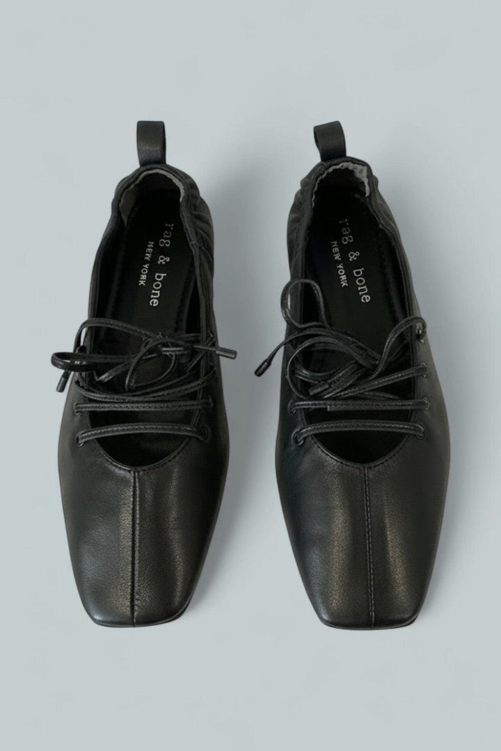 Sophia Leather Ballet Flat - Black - 8.5 - Flats