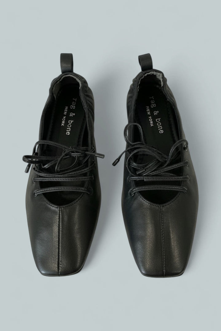 Sophia Leather Ballet Flat - Black - 8.5 - Flats