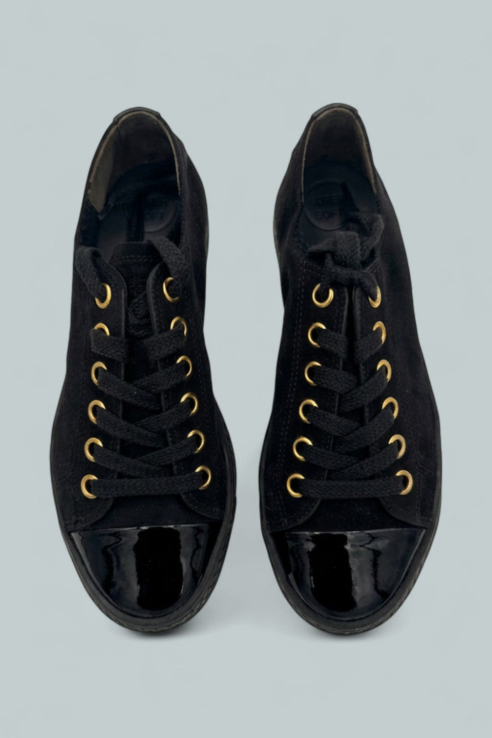 Sophie Sneakers - Black Suede Patent - 6.5 - Sneaker