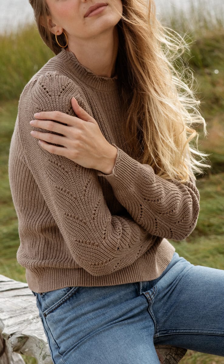 Ivy Sweater - Cotton Cashmere-Walnut