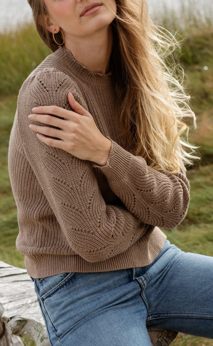 Ivy Sweater - Cotton Cashmere-Walnut