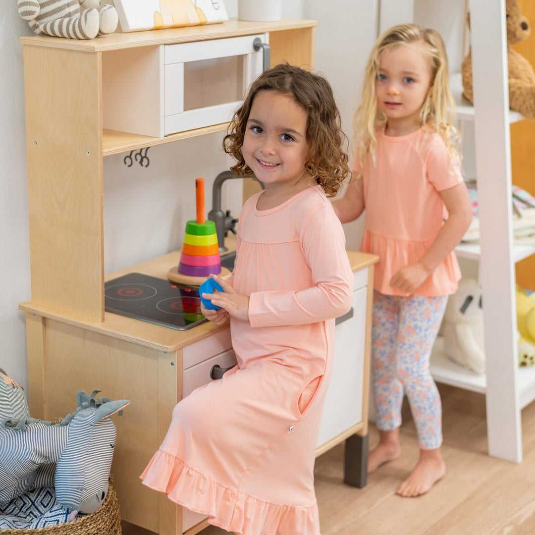 Ruffle Bottom Tee - Apricot