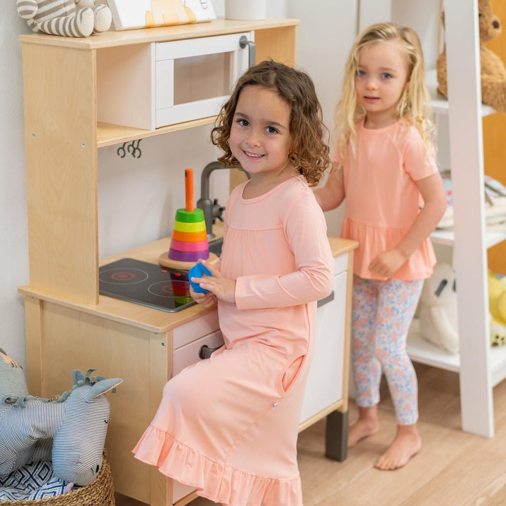 Ruffle Bottom Tee - Apricot