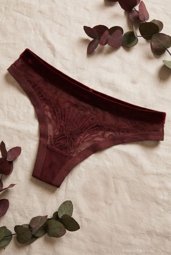 Speaking Up Is Love Brazilian Briefs - Burgundy - FINAL SALE - Underwear