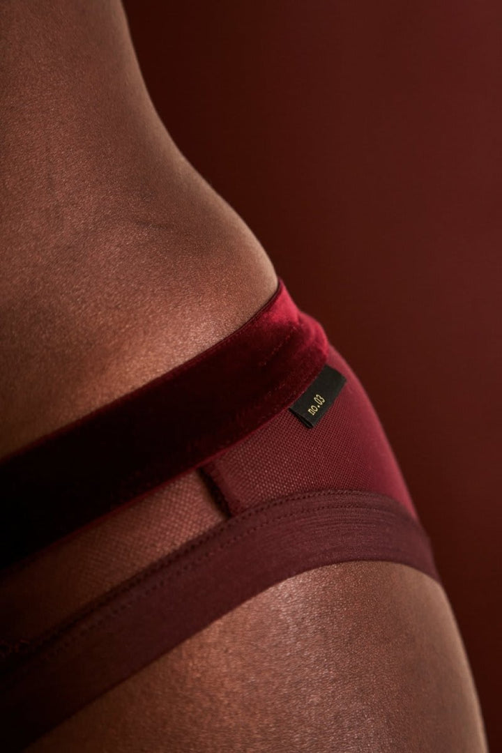 Speaking Up Is Love Brazilian Briefs - Burgundy - FINAL SALE - Underwear