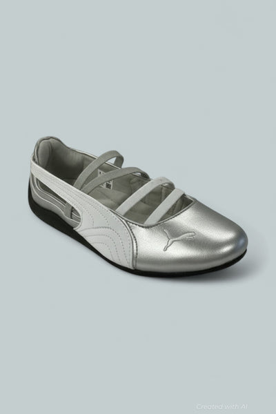 Speedcat Metallic Ballet Flats - Silver - 10 M - Flats