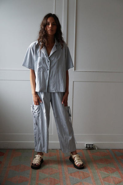 Sport Camp Shirt - Slate Blue - L - Button Down Shirt