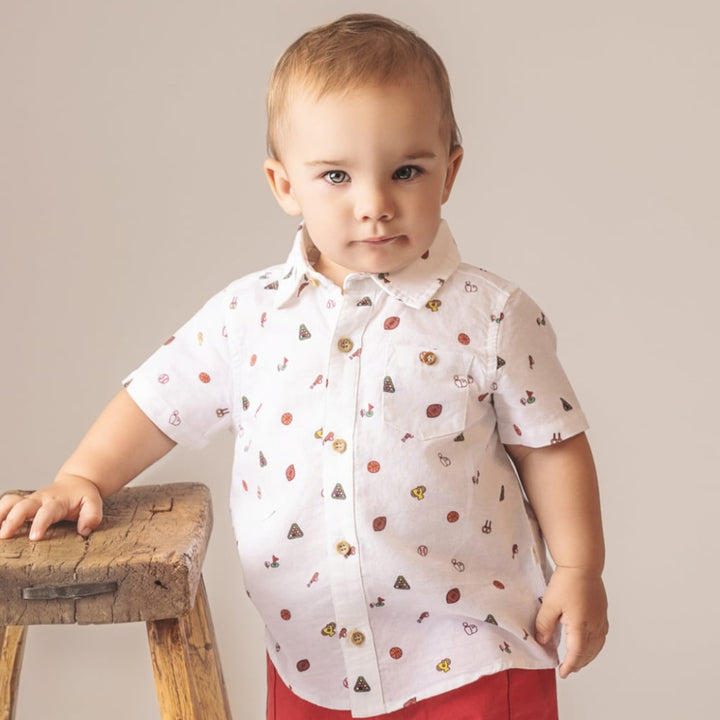 Sports Linen Shirt - Spotless White - Button Down Shirt
