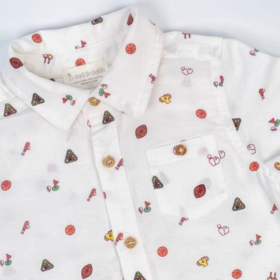 Sports Linen Shirt - Spotless White - Button Down Shirt