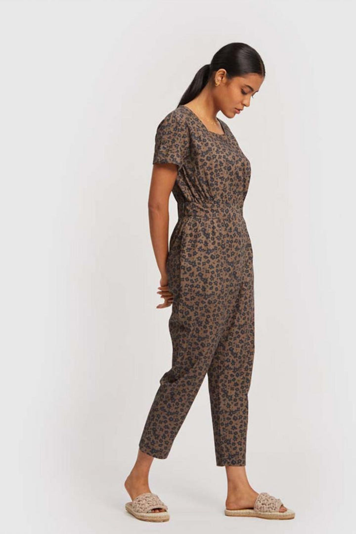 Spotted Overlap Jumpsuit - Spotted - Jumpsuit