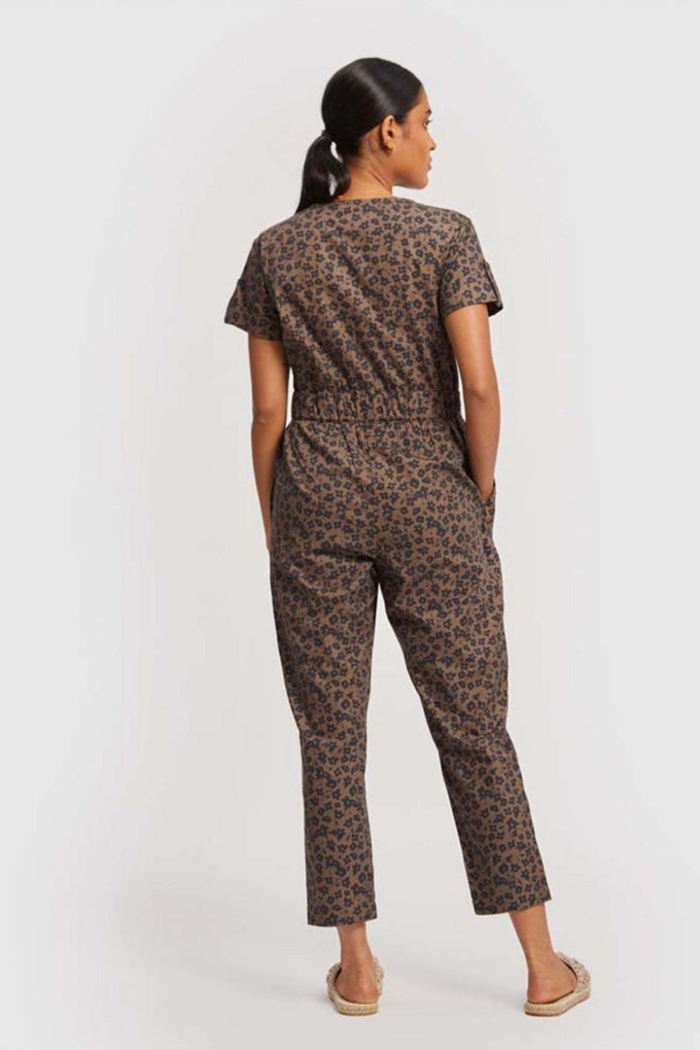 Spotted Overlap Jumpsuit - Spotted - Jumpsuit
