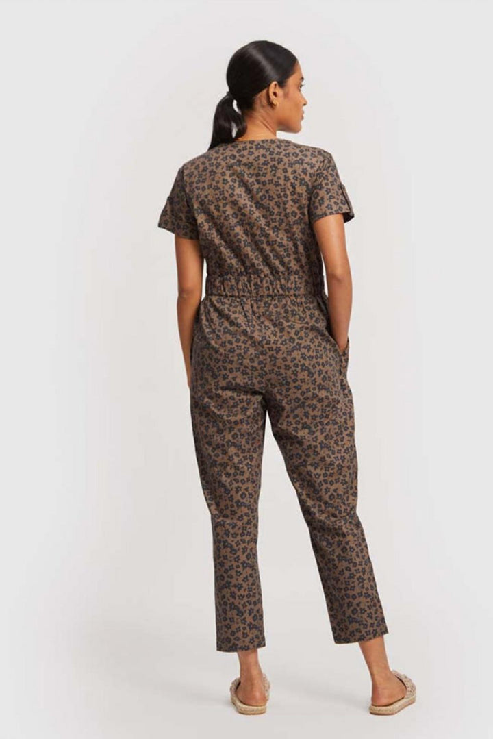 Spotted Overlap Jumpsuit - Spotted - Jumpsuit