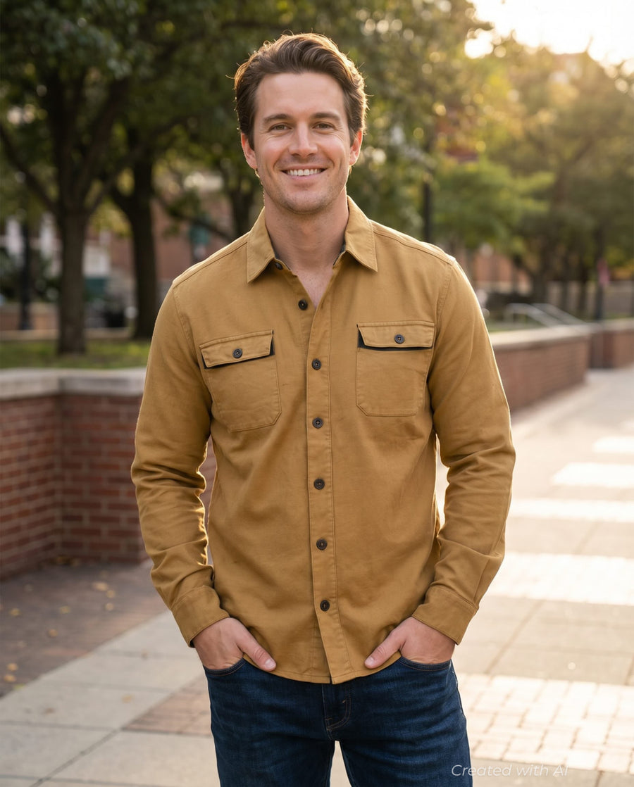 Sprague Organic Overshirt - Bistre - Overshirt