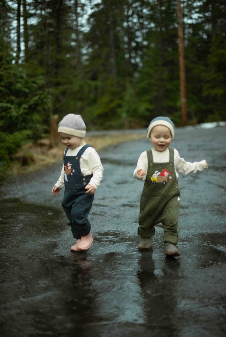 Spread the Love Quilted Overalls - Pine - Overalls
