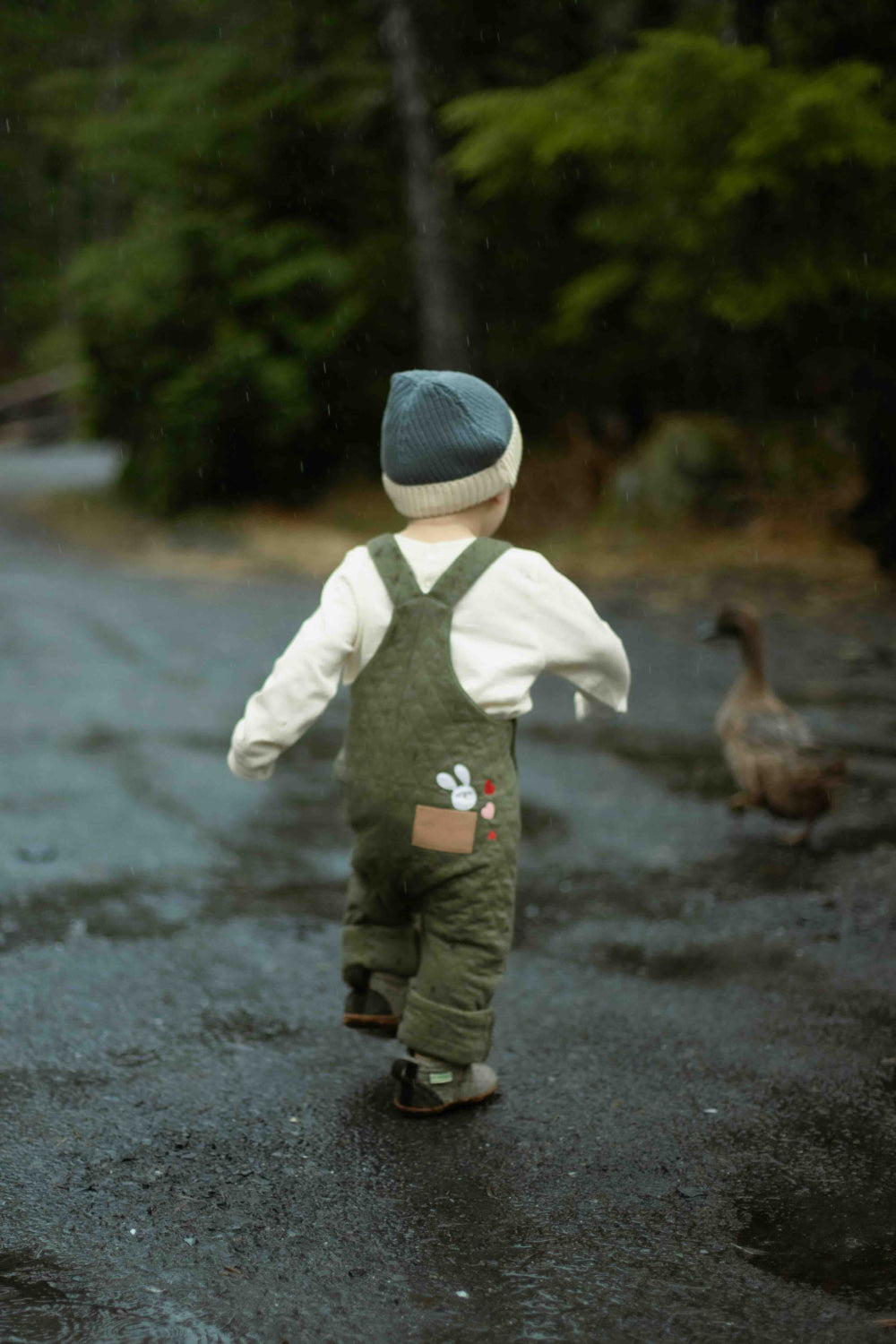 Spread the Love Quilted Overalls - Pine - Overalls