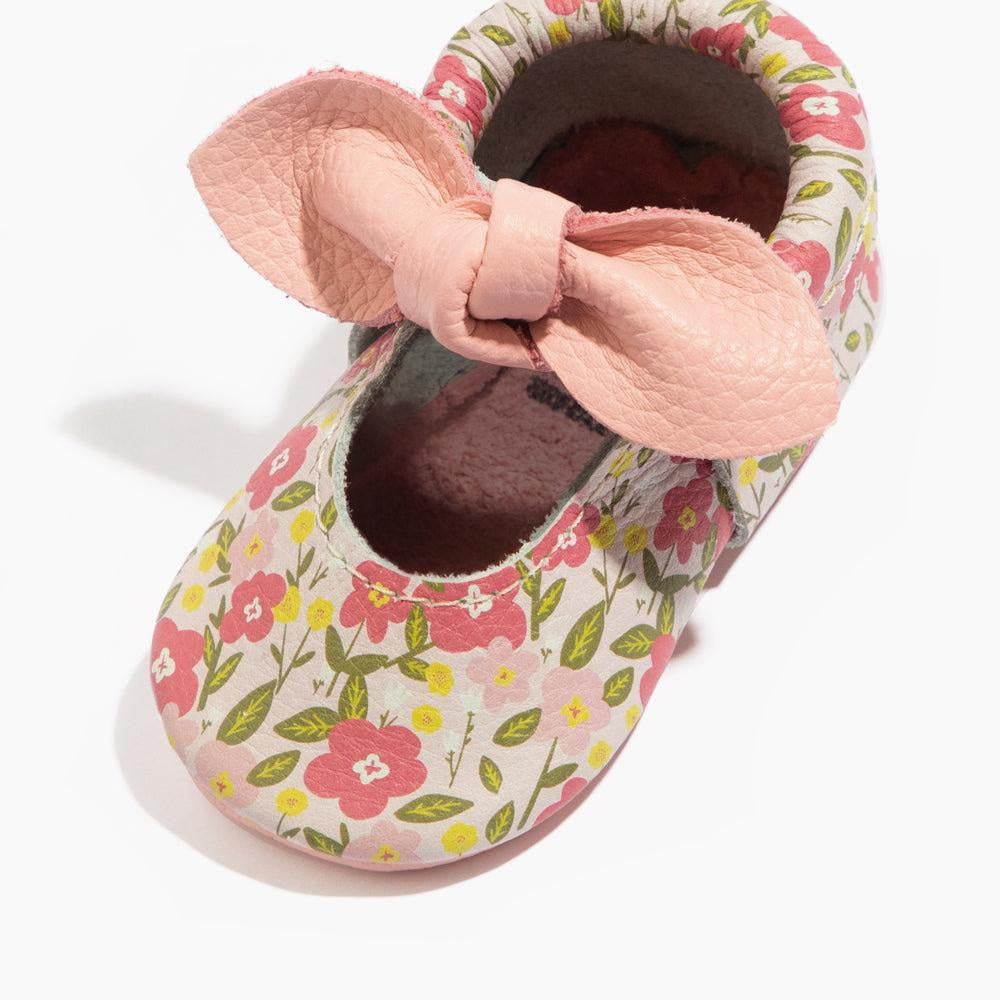 Spring Bouquet Knotted Bow Baby Shoe - ’Flats - Baby Kids Adult All’