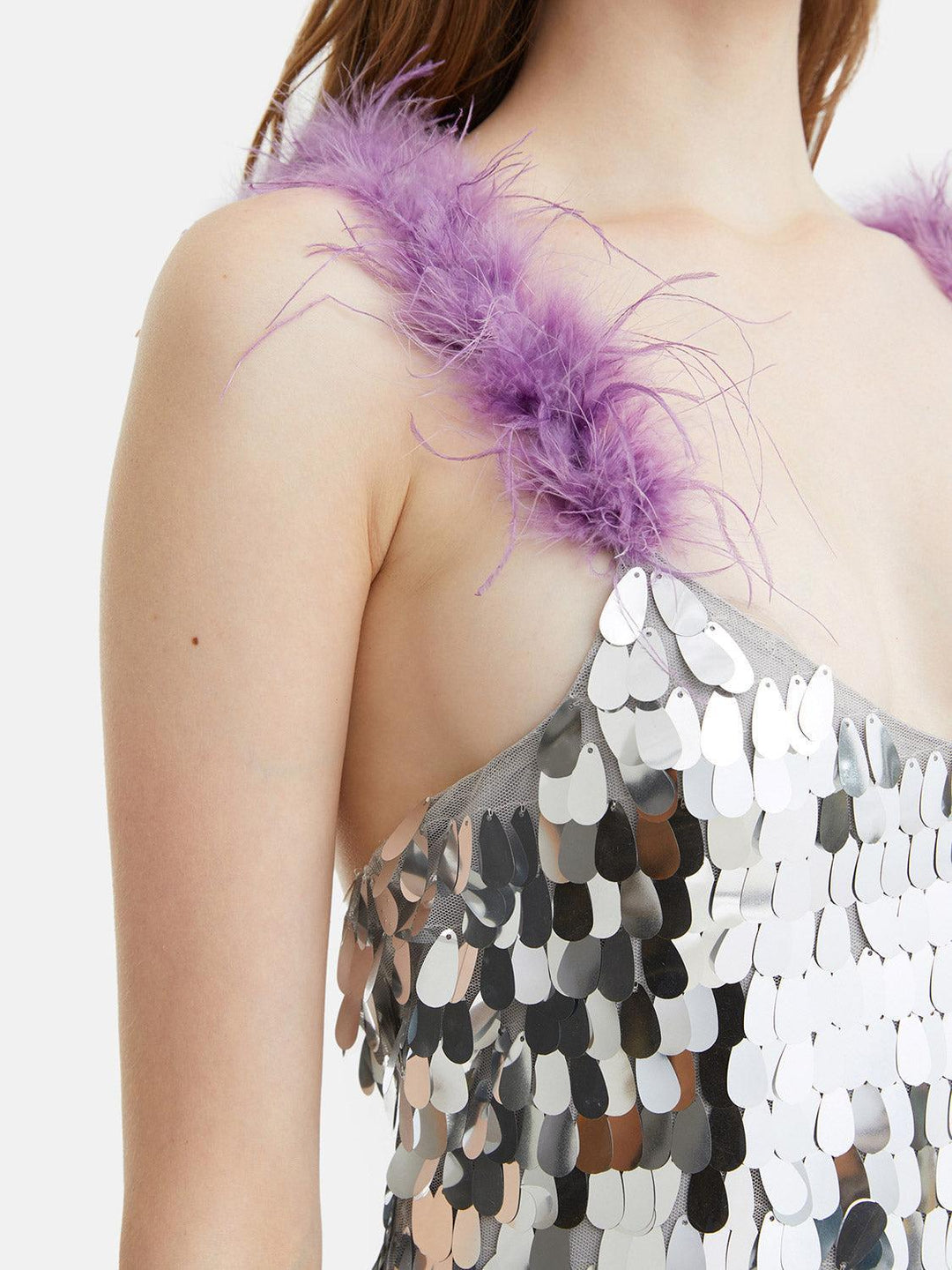 Sequined Long Dress - Silver