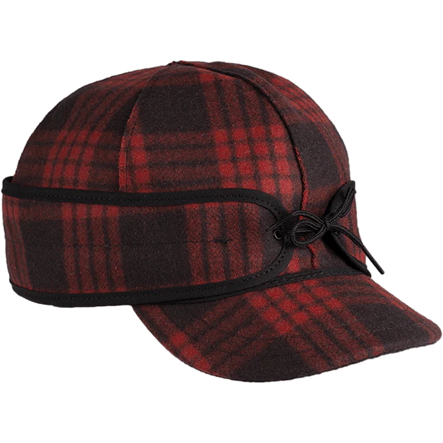 Millie Cap - Black/Red Tartan