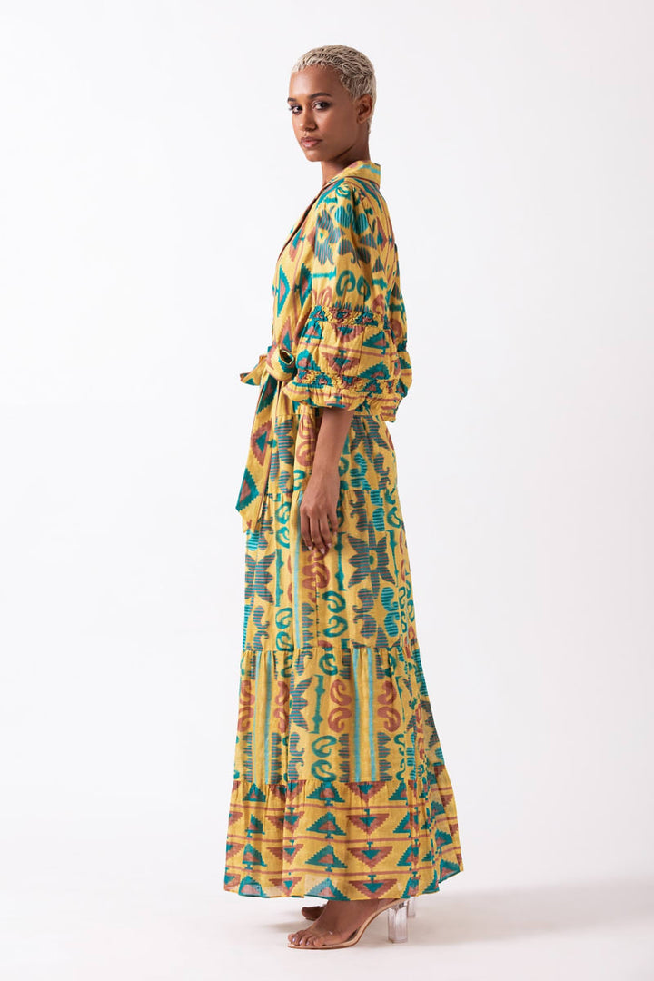 Annie Maxi Shirt Dress - Turquoise