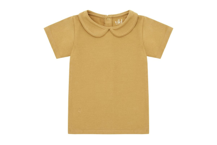 SS Organic Cotton Collared Shirt - Clever Camel - Collared Shirt