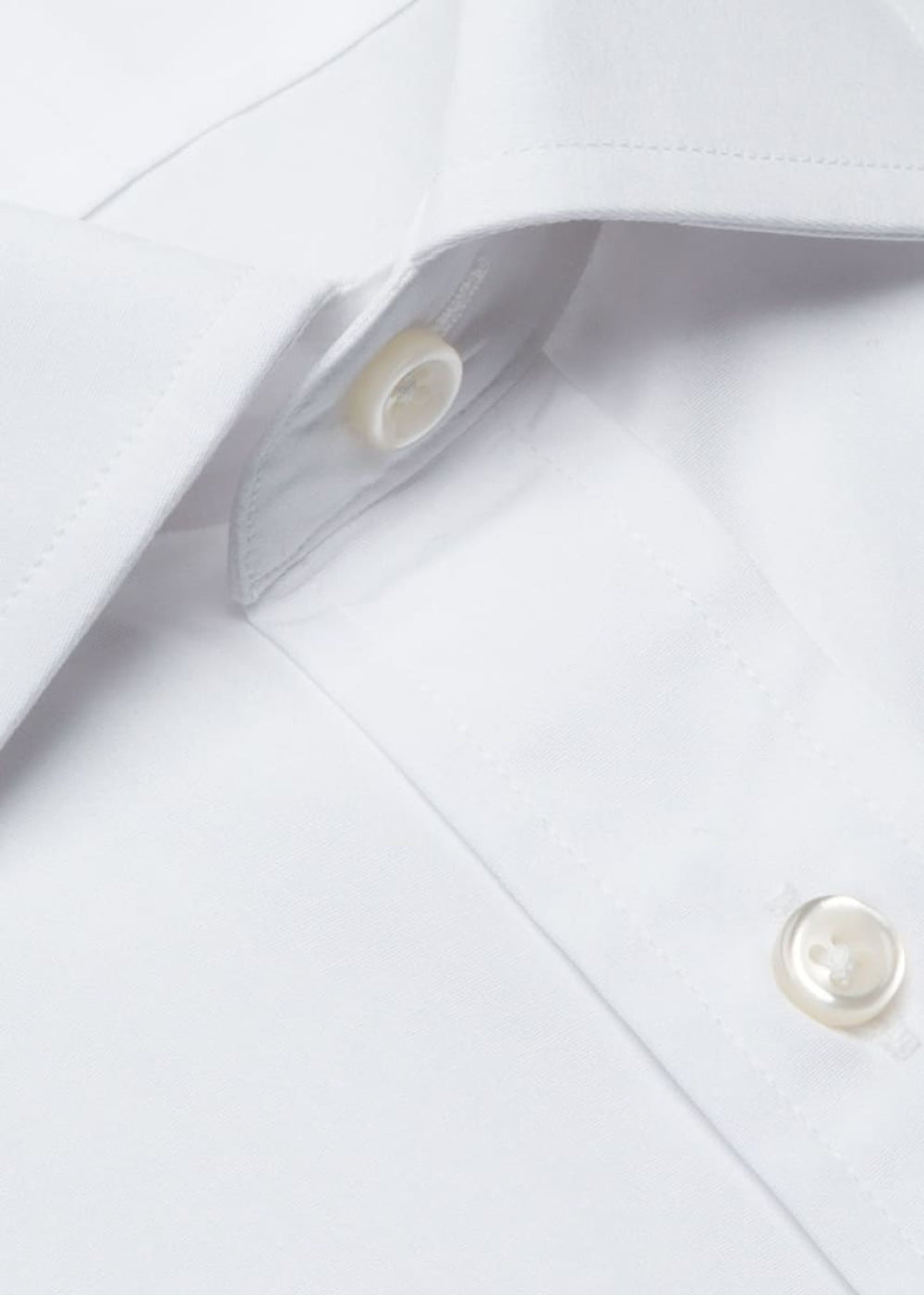 St. James Egypt White Broadcloth Spread Collar French Cuff - White - Button Down Shirt