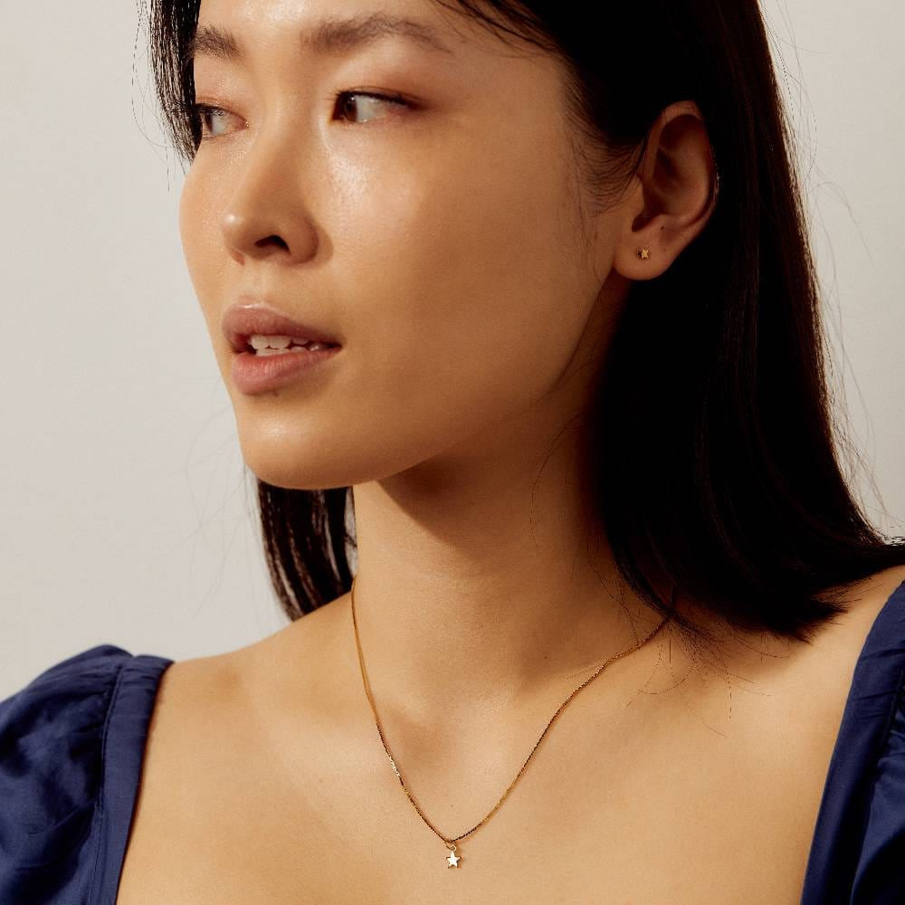 Star Charm Necklace - One Size - Necklace