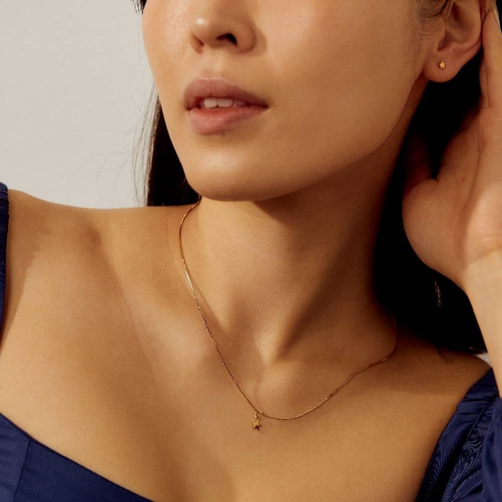 Star Charm Necklace - One Size - Necklace