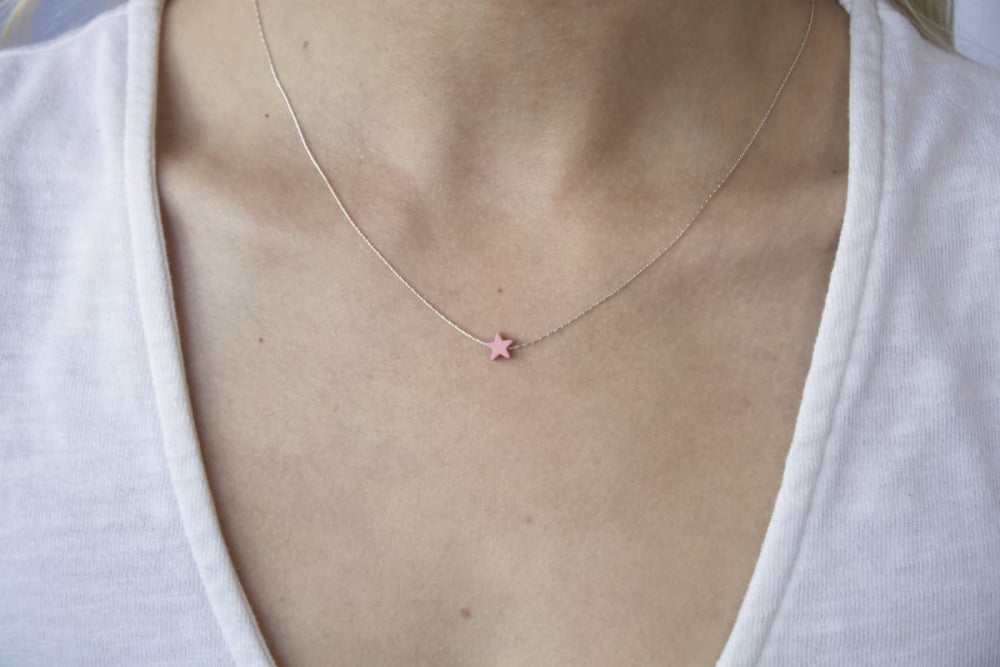 Stella ~ Salty Pendants - Pink - 925 Sterling Silver - One Size - Necklace