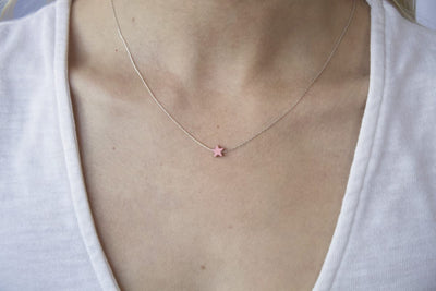 Stella ~ Salty Pendants - Pink - 925 Sterling Silver - One Size - Necklace