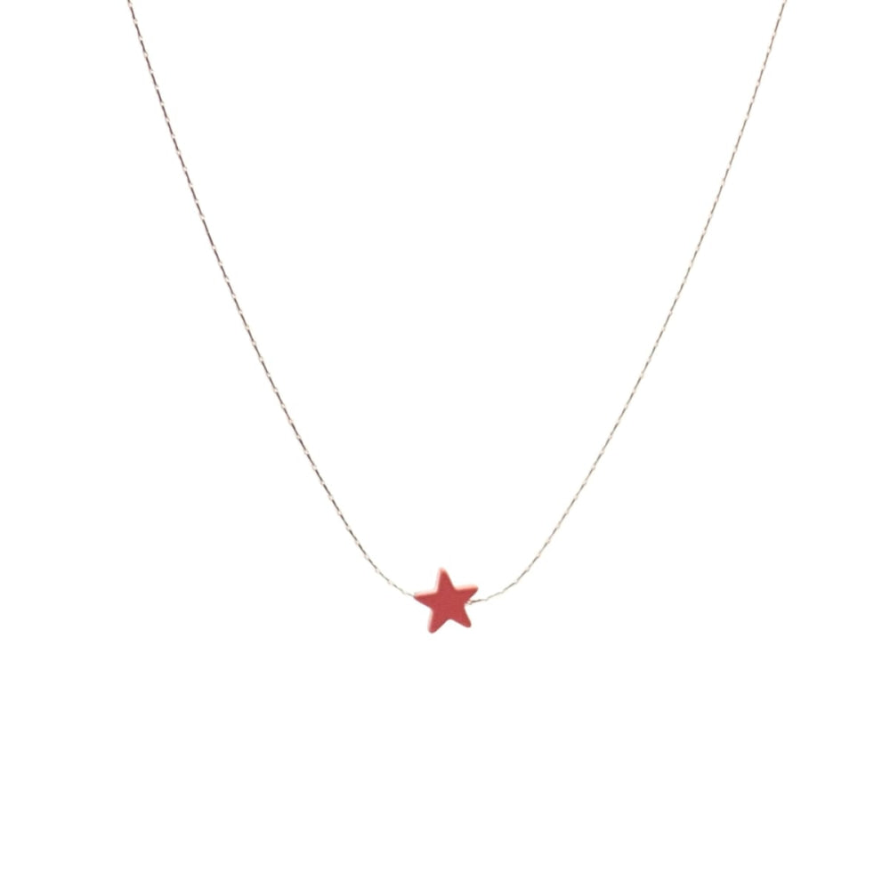 Stella ~ Salty Pendants Red - 925 Sterling Silver - One Size - Necklace