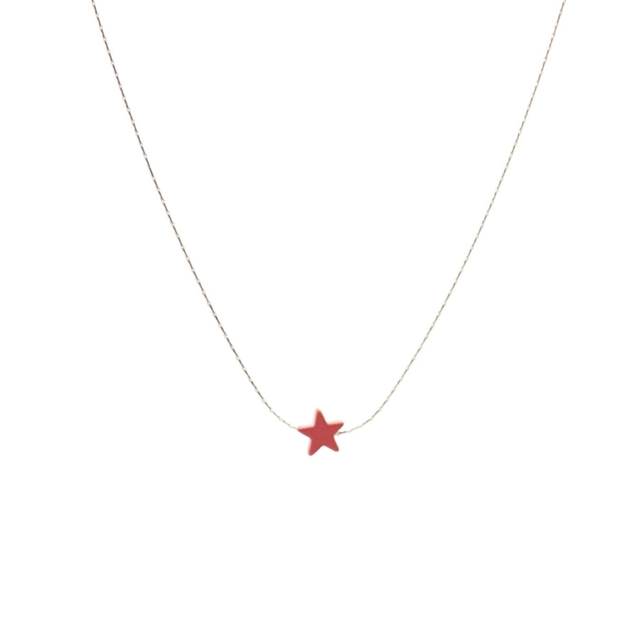 Stella ~ Salty Pendants Red - 925 Sterling Silver - One Size - Necklace