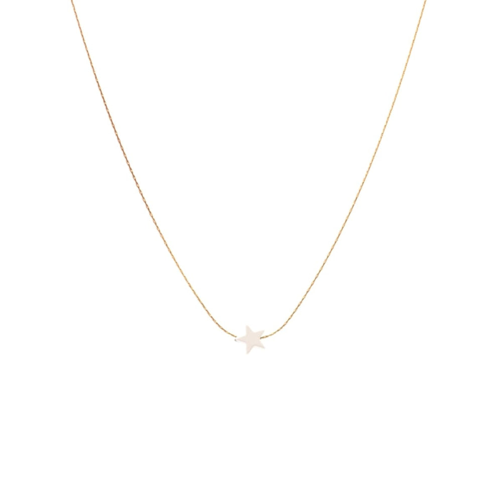 Stella ~ Salty Pendants White - 18k Gold - One Size - Necklace
