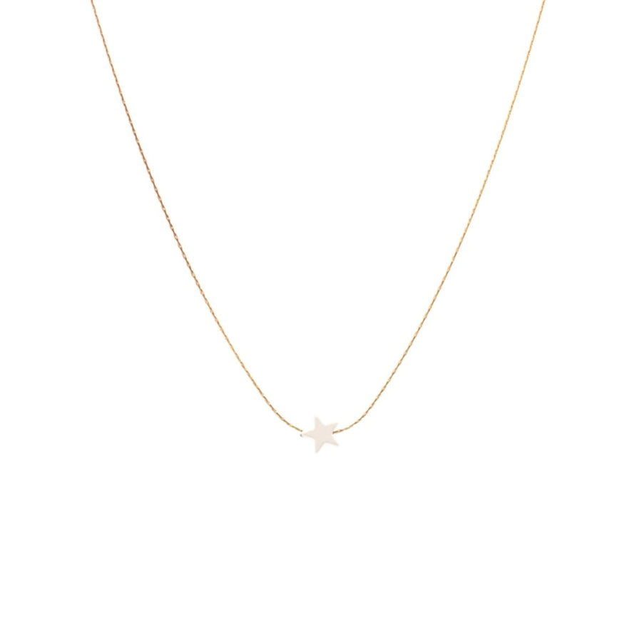 Stella ~ Salty Pendants White - 18k Gold - One Size - Necklace